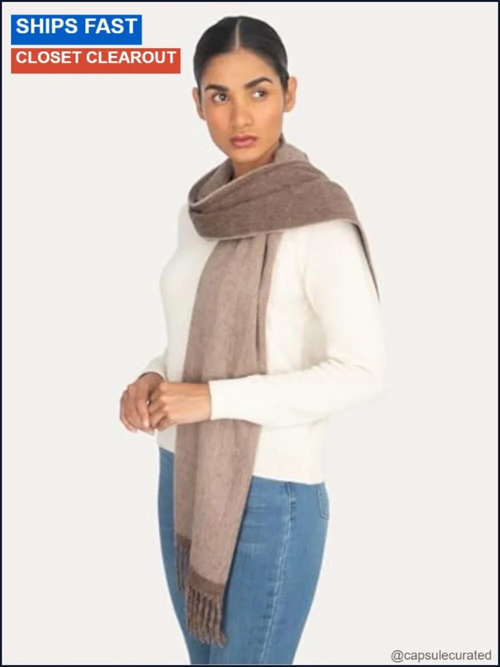 100% Baby Alpaca Winter Scarf Unisex 71x12 Ethical Peru